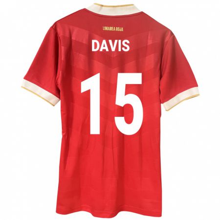 Kandiny Kinder Panama Éric Davis #15 Rot Heimtrikot Trikot 24-26 T-Shirt