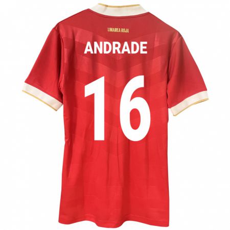 Kandiny Kinder Panama Andrés Andrade #16 Rot Heimtrikot Trikot 24-26 T-Shirt