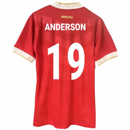 Kandiny Kinder Panama Iván Anderson #19 Rot Heimtrikot Trikot 24-26 T-Shirt