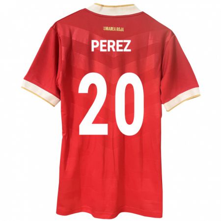 Kandiny Kinder Panama Blas Pérez #20 Rot Heimtrikot Trikot 24-26 T-Shirt