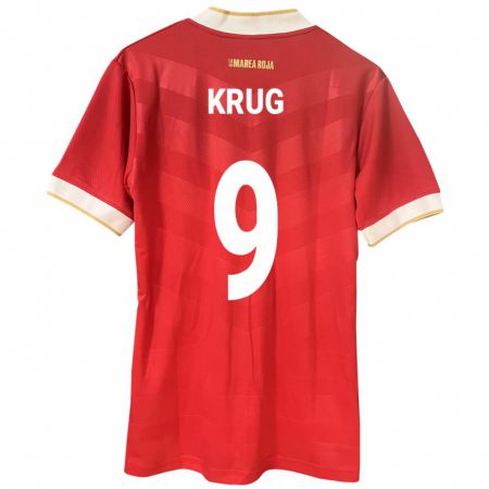 Kandiny Kinder Panama Frederick Krug #9 Rot Heimtrikot Trikot 24-26 T-Shirt