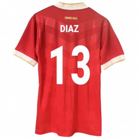 Kandiny Kinder Panama Érick Díaz #13 Rot Heimtrikot Trikot 24-26 T-Shirt