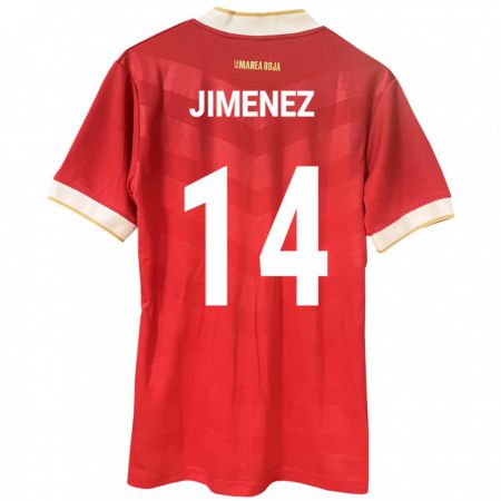 Kandiny Kinder Panama Juan Jiménez #14 Rot Heimtrikot Trikot 24-26 T-Shirt