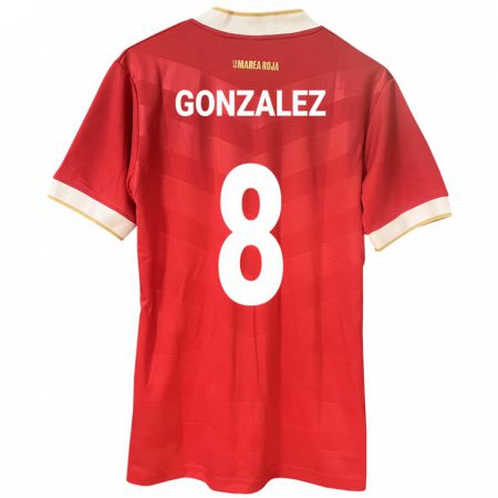 Kandiny Kinder Panama Schiandra González #8 Rot Heimtrikot Trikot 24-26 T-Shirt