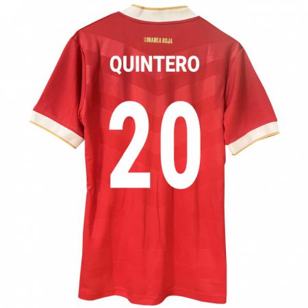 Kandiny Kinder Panama Aldrith Quintero #20 Rot Heimtrikot Trikot 24-26 T-Shirt