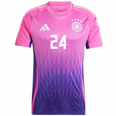 Kandiny Kinder Deutschland Frederik Jakel #24 Pink Lila Auswärtstrikot Trikot 24-26 T-Shirt