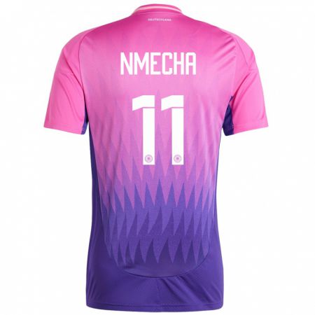 Kandiny Kinder Deutschland Lukas Nmecha #11 Pink Lila Auswärtstrikot Trikot 24-26 T-Shirt