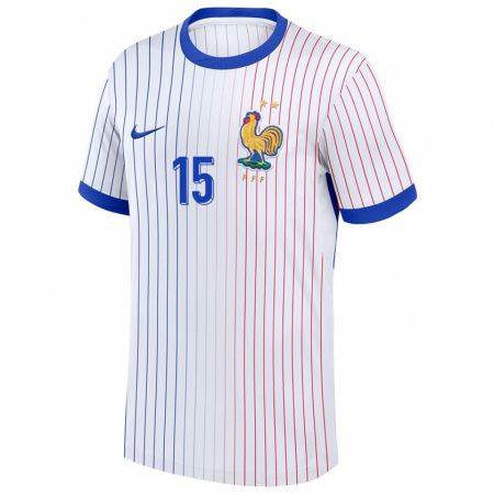 Kandiny Kinder Frankreich Florent Da Silva #15 Weiß Auswärtstrikot Trikot 24-26 T-Shirt