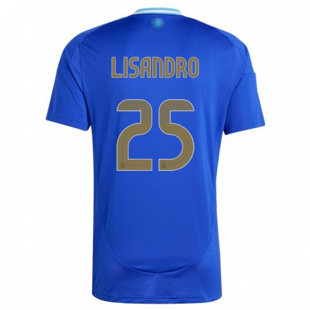 Kandiny Kinder Argentinien Lisandro Martinez #25 Blau Auswärtstrikot Trikot 24-26 T-Shirt