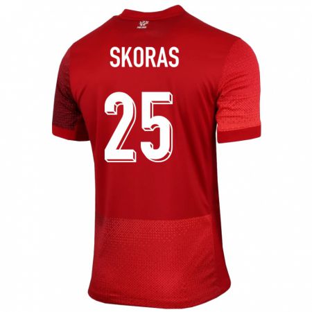 Kandiny Kinder Polen Michal Skoras #25 Rot Auswärtstrikot Trikot 24-26 T-Shirt
