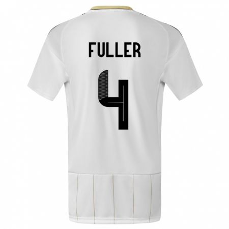Kandiny Kinder Costa Rica Keysher Fuller #4 Weiß Auswärtstrikot Trikot 24-26 T-Shirt