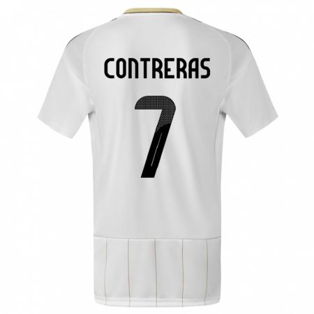 Kandiny Kinder Costa Rica Anthony Contreras #7 Weiß Auswärtstrikot Trikot 24-26 T-Shirt