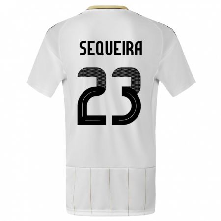 Kandiny Kinder Costa Rica Patrick Sequeira #23 Weiß Auswärtstrikot Trikot 24-26 T-Shirt