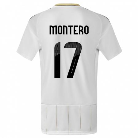 Kandiny Kinder Costa Rica Michelle Montero #17 Weiß Auswärtstrikot Trikot 24-26 T-Shirt