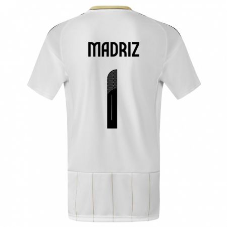 Kandiny Kinder Costa Rica Abraham Madriz #1 Weiß Auswärtstrikot Trikot 24-26 T-Shirt