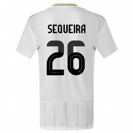 Kandiny Kinder Costa Rica Douglas Sequeira #26 Weiß Auswärtstrikot Trikot 24-26 T-Shirt