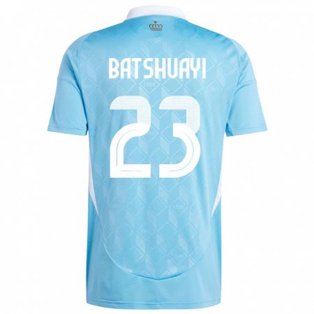 Kandiny Kinder Belgien Michy Batshuayi #23 Blau Auswärtstrikot Trikot 24-26 T-Shirt