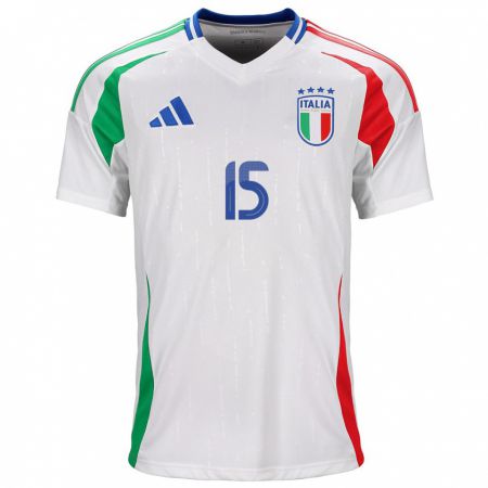 Kandiny Kinder Italien Annamaria Serturini #15 Weiß Auswärtstrikot Trikot 24-26 T-Shirt