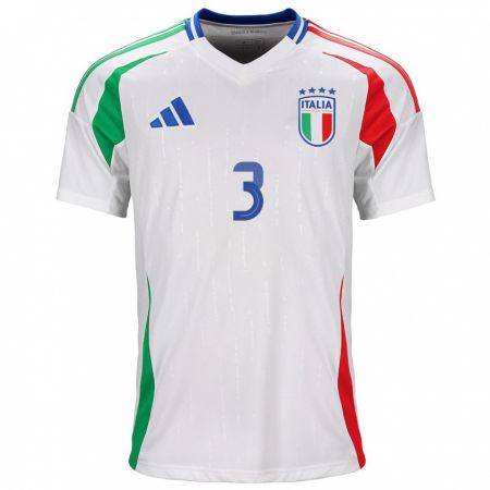 Kandiny Kinder Italien Sara Gama #3 Weiß Auswärtstrikot Trikot 24-26 T-Shirt