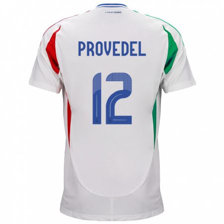 Kandiny Kinder Italien Ivan Provedel #12 Weiß Auswärtstrikot Trikot 24-26 T-Shirt