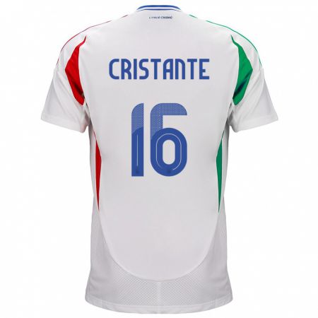 Kandiny Kinder Italien Bryan Cristante #16 Weiß Auswärtstrikot Trikot 24-26 T-Shirt