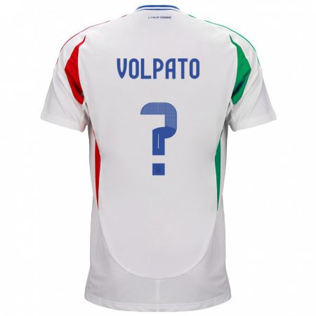 Kandiny Kinder Italien Cristian Volpato #0 Weiß Auswärtstrikot Trikot 24-26 T-Shirt