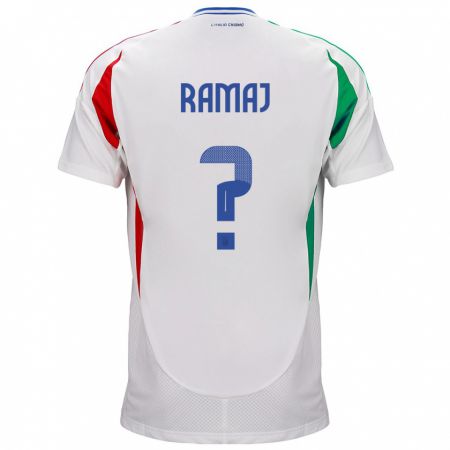 Kandiny Kinder Italien Gabriel Ramaj #0 Weiß Auswärtstrikot Trikot 24-26 T-Shirt