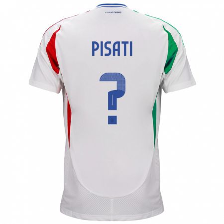 Kandiny Kinder Italien Samuele Pisati #0 Weiß Auswärtstrikot Trikot 24-26 T-Shirt