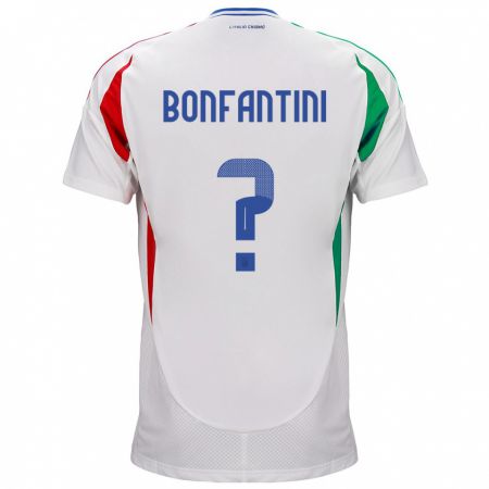 Kandiny Kinder Italien Agnese Bonfantini #0 Weiß Auswärtstrikot Trikot 24-26 T-Shirt