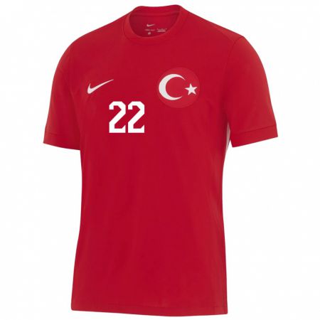 Kandiny Kinder Türkei Yasam Göksu #22 Rot Auswärtstrikot Trikot 24-26 T-Shirt