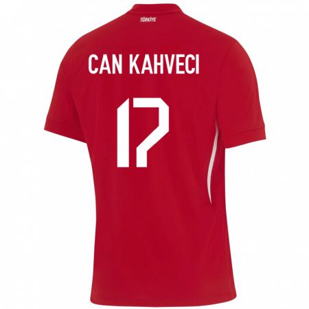 Kandiny Kinder Türkei İrfan Can Kahveci #17 Rot Auswärtstrikot Trikot 24-26 T-Shirt