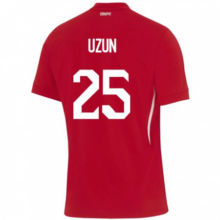 Kandiny Kinder Türkei Can Uzun #25 Rot Auswärtstrikot Trikot 24-26 T-Shirt