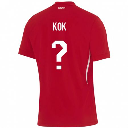 Kandiny Kinder Türkei Serhan Kök #0 Rot Auswärtstrikot Trikot 24-26 T-Shirt