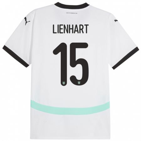 Kandiny Kinder Österreich Philipp Lienhart #15 Weiß Auswärtstrikot Trikot 24-26 T-Shirt