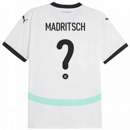 Kandiny Kinder Österreich Diego Madritsch #0 Weiß Auswärtstrikot Trikot 24-26 T-Shirt