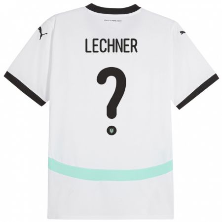 Kandiny Kinder Österreich Dominik Lechner #0 Weiß Auswärtstrikot Trikot 24-26 T-Shirt