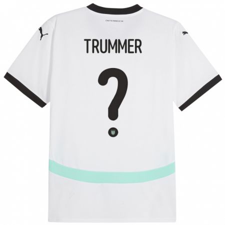 Kandiny Kinder Österreich Tim Trummer #0 Weiß Auswärtstrikot Trikot 24-26 T-Shirt