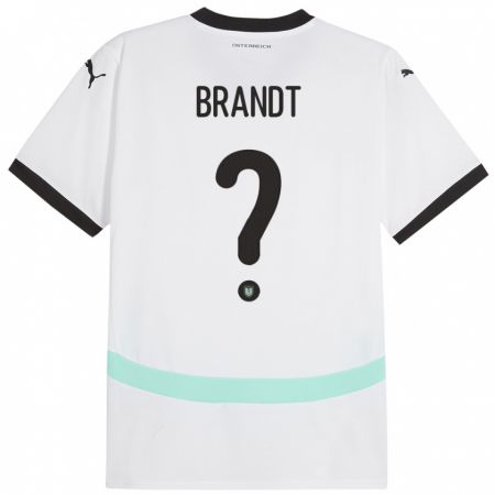 Kandiny Kinder Österreich Marco Brandt #0 Weiß Auswärtstrikot Trikot 24-26 T-Shirt