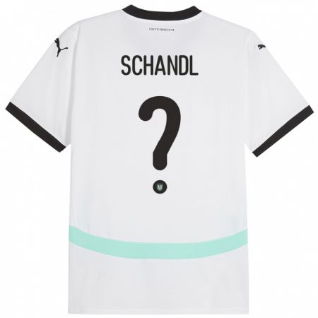 Kandiny Kinder Österreich Thomas Schandl #0 Weiß Auswärtstrikot Trikot 24-26 T-Shirt