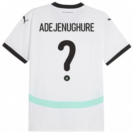 Kandiny Kinder Österreich Oghenetejiri Adejenughure #0 Weiß Auswärtstrikot Trikot 24-26 T-Shirt