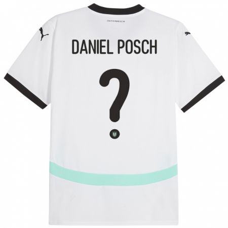 Kandiny Kinder Österreich Daniel Posch #0 Weiß Auswärtstrikot Trikot 24-26 T-Shirt