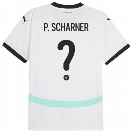 Kandiny Kinder Österreich Paul Scharner #0 Weiß Auswärtstrikot Trikot 24-26 T-Shirt