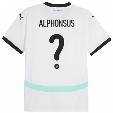 Kandiny Kinder Österreich Marcel Alphonsus #0 Weiß Auswärtstrikot Trikot 24-26 T-Shirt