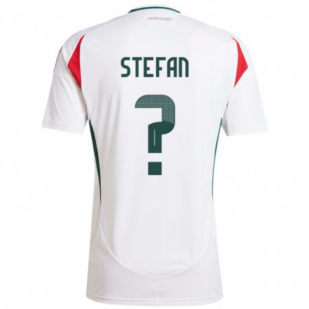 Kandiny Kinder Ungarn Raúl Stefan #0 Weiß Auswärtstrikot Trikot 24-26 T-Shirt