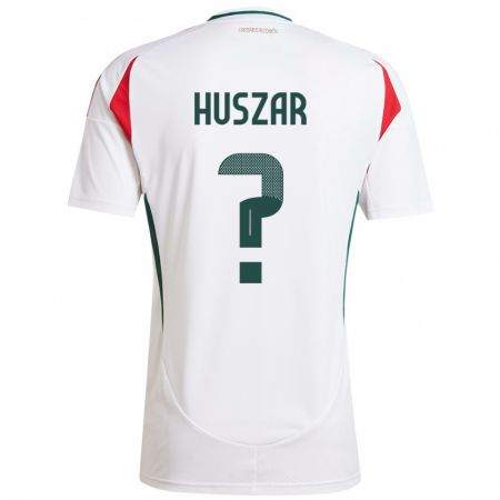 Kandiny Kinder Ungarn Marcell Huszár #0 Weiß Auswärtstrikot Trikot 24-26 T-Shirt