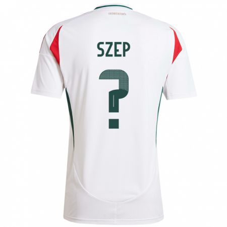 Kandiny Kinder Ungarn Márton Szép #0 Weiß Auswärtstrikot Trikot 24-26 T-Shirt