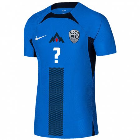 Kandiny Kinder Slowenien Nejc Roman Leljak #0 Blau Auswärtstrikot Trikot 24-26 T-Shirt