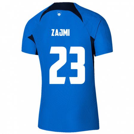 Kandiny Kinder Slowenien Luana Zajmi #23 Blau Auswärtstrikot Trikot 24-26 T-Shirt