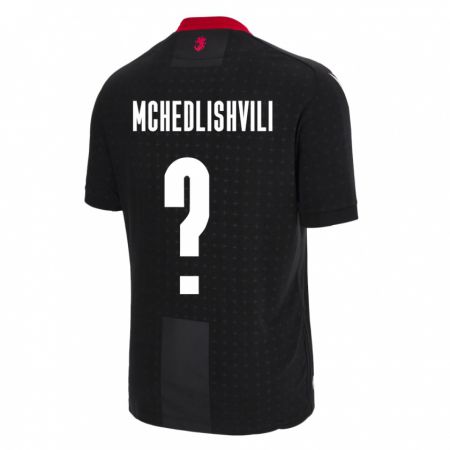 Kandiny Kinder Georgien Rati Mchedlishvili #0 Schwarz Auswärtstrikot Trikot 24-26 T-Shirt