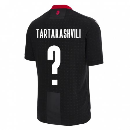 Kandiny Kinder Georgien Saba Tartarashvili #0 Schwarz Auswärtstrikot Trikot 24-26 T-Shirt